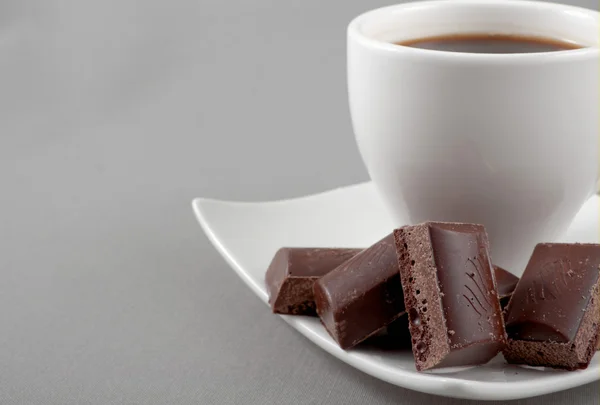 Café negro y chocolate — Foto de Stock