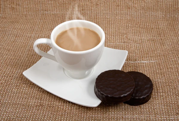 Galletas de café y leche y chocolate — Foto de Stock