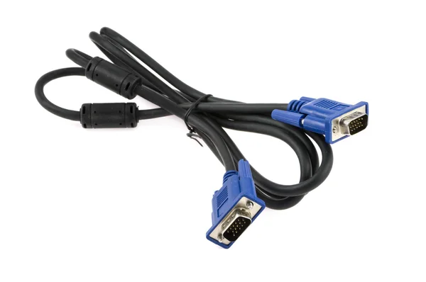 VGA-kabel op witte achtergrond — Stockfoto