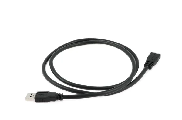 Kabel USB izolowany na biało — Zdjęcie stockowe