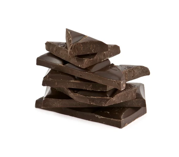 Black broken chocolate Stock Image