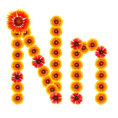 bir alfabe sarıdan İngilizce