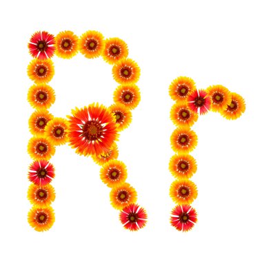 bir alfabe sarıdan İngilizce