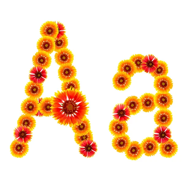 An alphabet is English from yellow — Stock Photo, Image