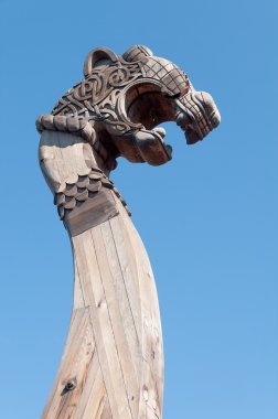 ön kısmında ahşap: eski viking gemisi