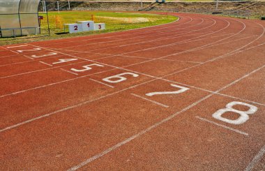 koşu parkuru numaraları bir Stadı