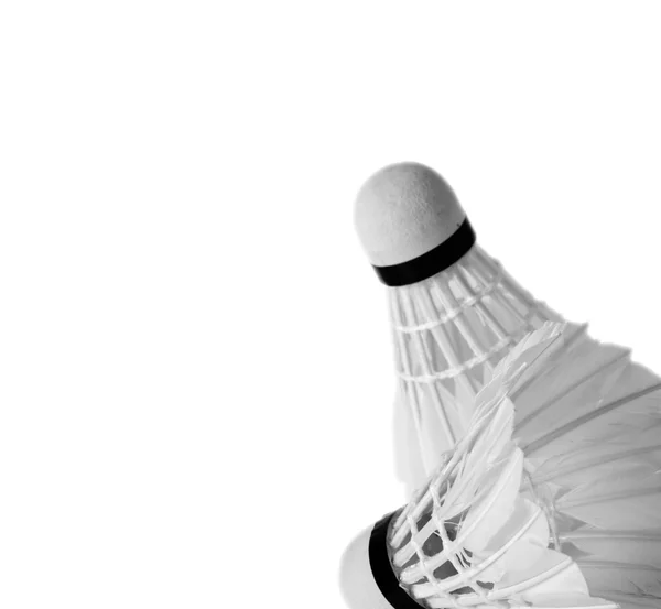 Hintergrund aus zwei Federbällen zum Badmintonspielen — Stockfoto