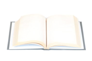 beyaz arkaplan üzerine açık kitap