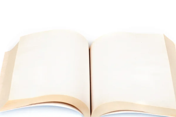 Beyaz arkaplan üzerine açık kitap — Stok fotoğraf