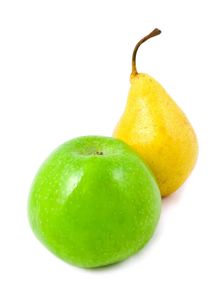 Pomme verte et poire jaune — Photo