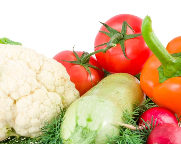 Fond de légumes sur blanc — Photo