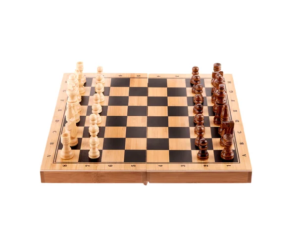 Figury szachowe na planszy — Zdjęcie stockowe