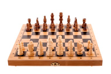 Satranç taşları tahtada