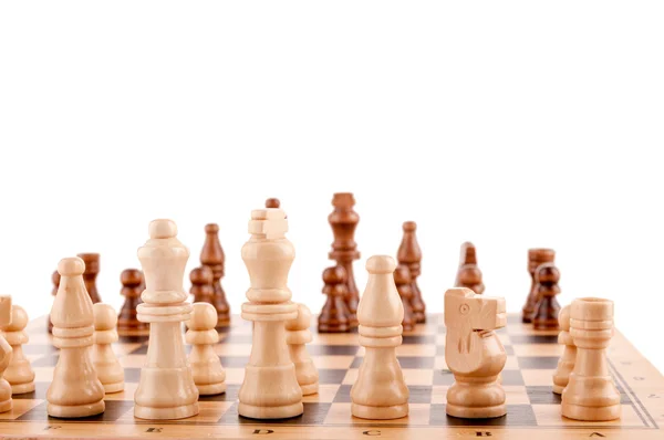체스 말 이 보드 에 — 스톡 사진