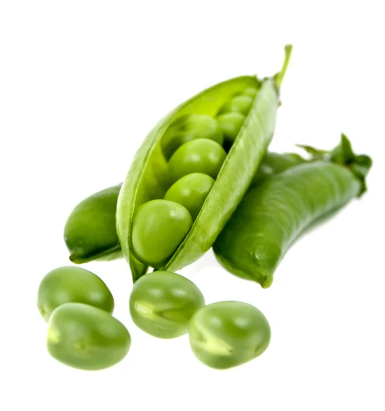 A pea green is in a pod — Stock Photo, Image