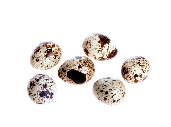 Quail eggs on the white — Stock Photo, Image