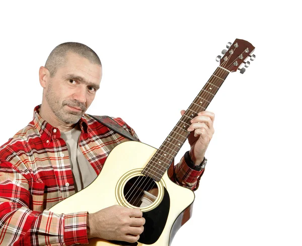 Mann spielt Gitarre — Stockfoto