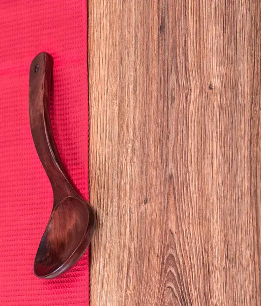 Red wooden spoon — Stock Photo, Image