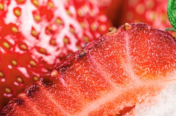 Background half of the strawberry — Stock Photo, Image