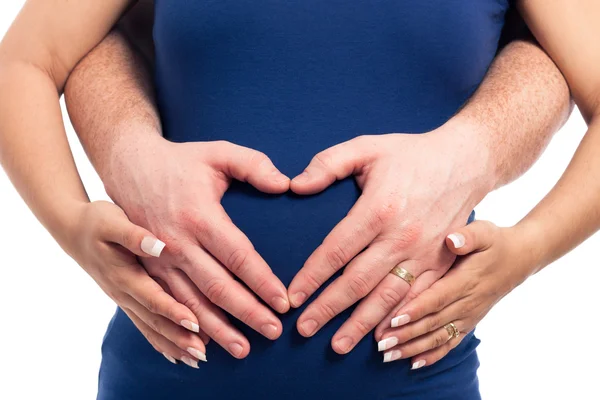 Pregnancy touch — Stock Photo, Image