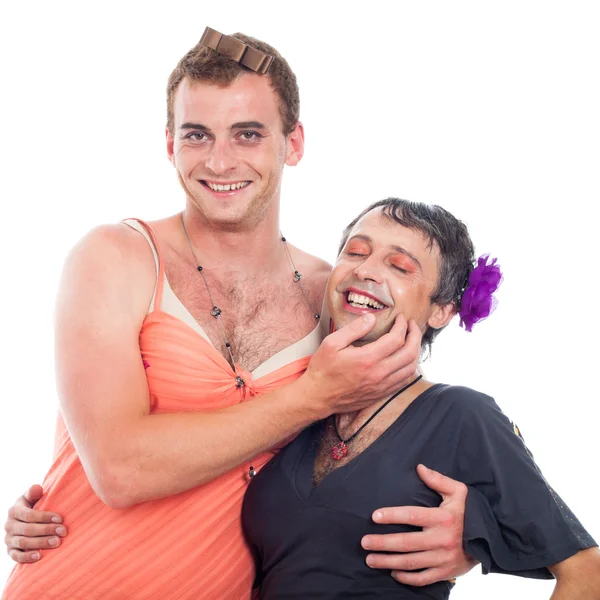 Lachen travestieten plezier — Stockfoto