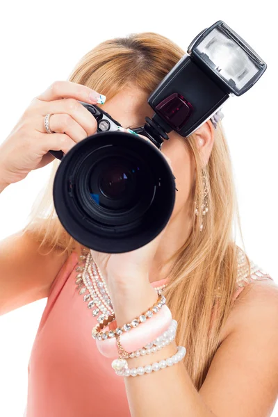 Female photographer — Stock Photo, Image