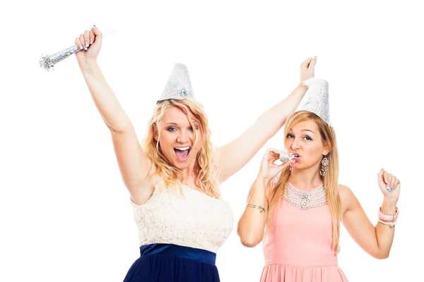 Ecstatic women celebrating party — Stock Photo, Image