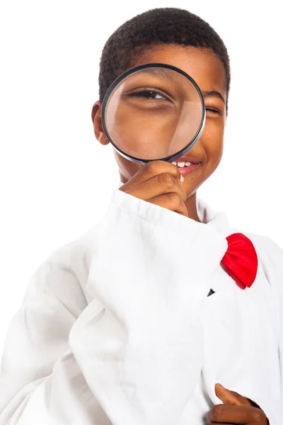 Clever scientist child exploring — Stock Photo, Image