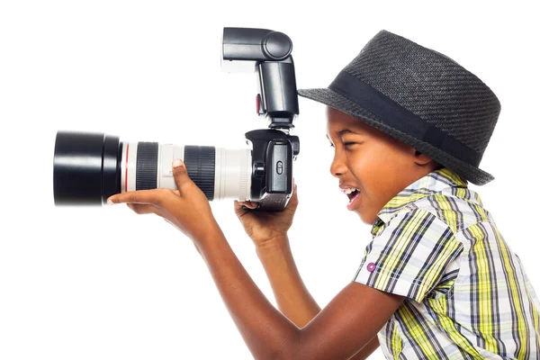 Fotógrafo infantil — Fotografia de Stock