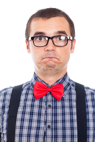 Bang nerd man — Stockfoto