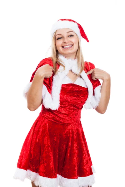 행복 한 크리스마스 여자 — 스톡 사진