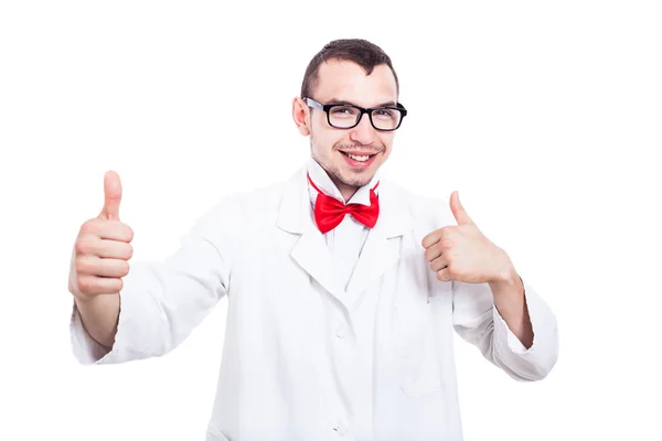 Cientista feliz para cima — Fotografia de Stock