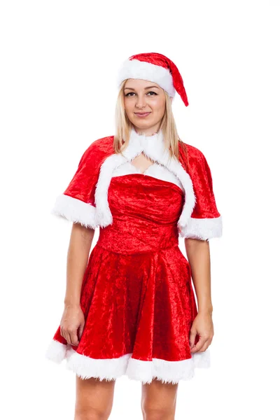Femme en costume de Noël — Photo