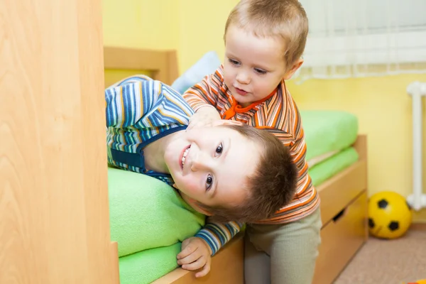 Two children playing together — Stock Photo, Image