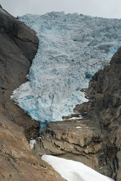 Lodowiec Briksdalsbreen jostedalsbreen — Zdjęcie stockowe