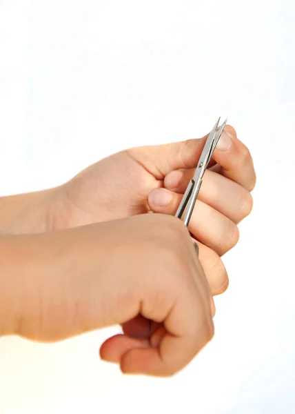 Cutting nails — Stock Photo, Image