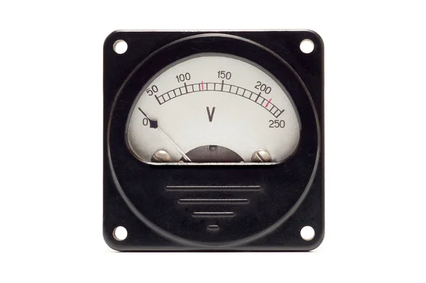 Close-up of an vintage ancient voltmeter — Stock Photo, Image