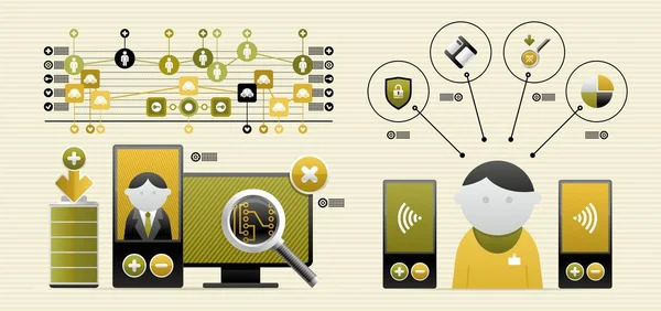 Infográficos e ícones da web — Vetor de Stock