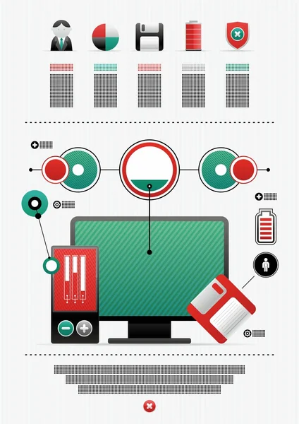 Vektorsymbole und Infografiken Stockvektor