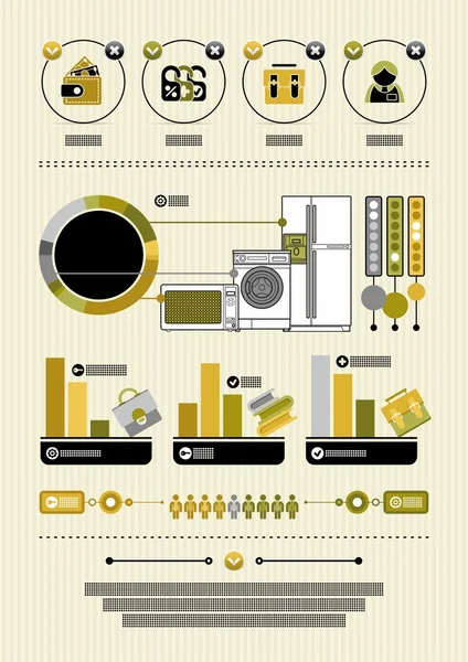 Infográficos modernos com ícones Vetores De Stock Royalty-Free