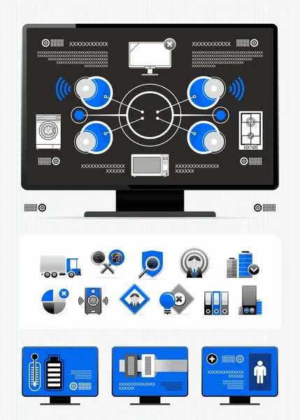 Industrie infographics en pictogrammen — Stockvector