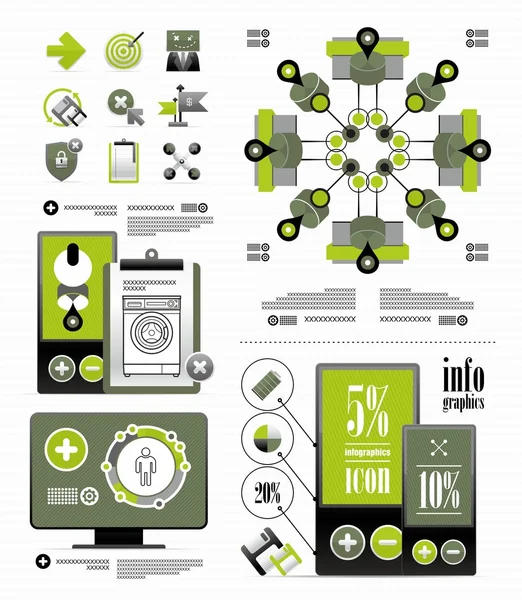 Elementos vetoriais para um infográfico de negócios — Vetor de Stock