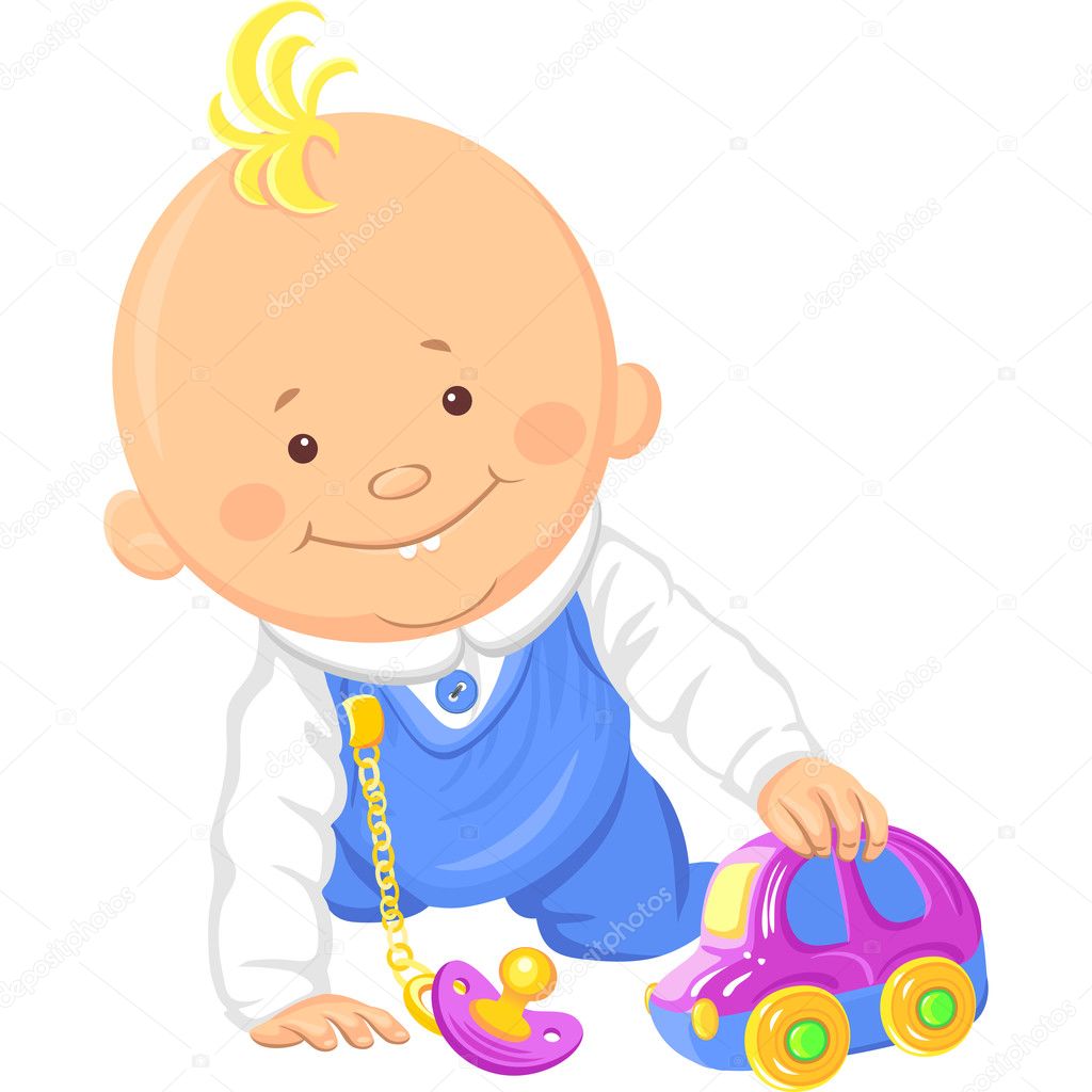 baby boy crawling clip art