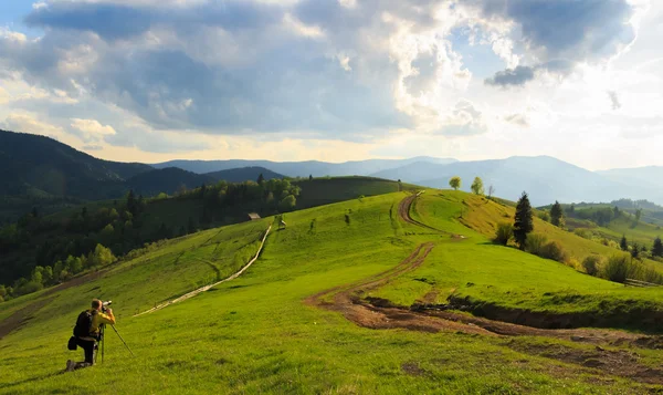 Пейзажна фотографія в Mizhhiria, Карпати — стокове фото