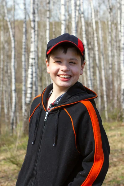 Close-up portrait of laughing boy — Stock Photo, Image