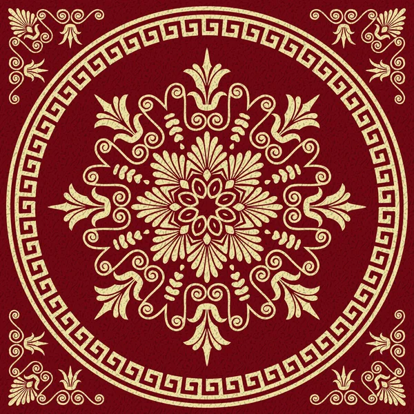 Vector Tradicional ornamento griego de oro vintage (Meander ) — Archivo Imágenes Vectoriales