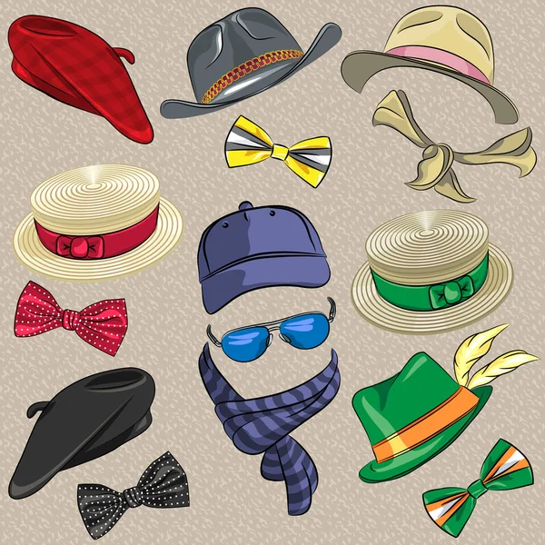 Vector set hipster accessories — Stock Vector
