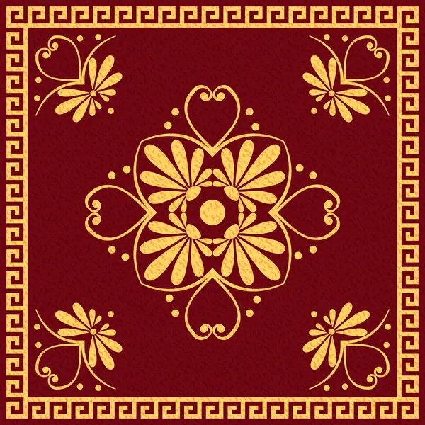 Vector Tradicional ornamento griego de oro vintage (Meander ) — Archivo Imágenes Vectoriales