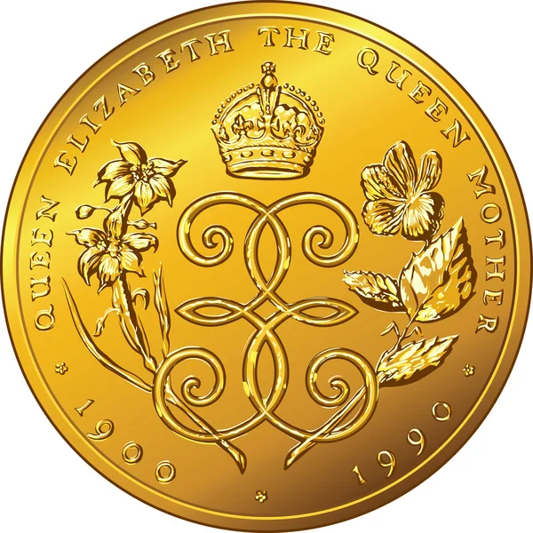 Argent vectoriel pièce d'or Dollar des Bermudes — Image vectorielle