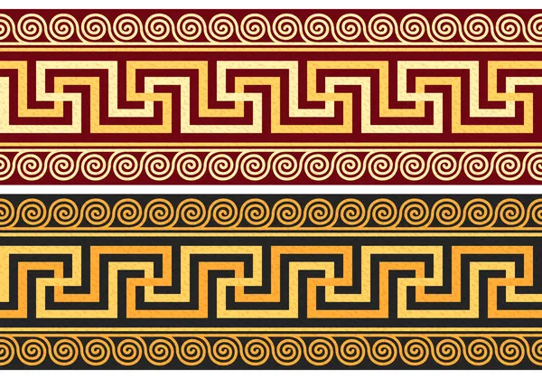 Vector frieze with Greek ornament (Meander) — Stock Vector